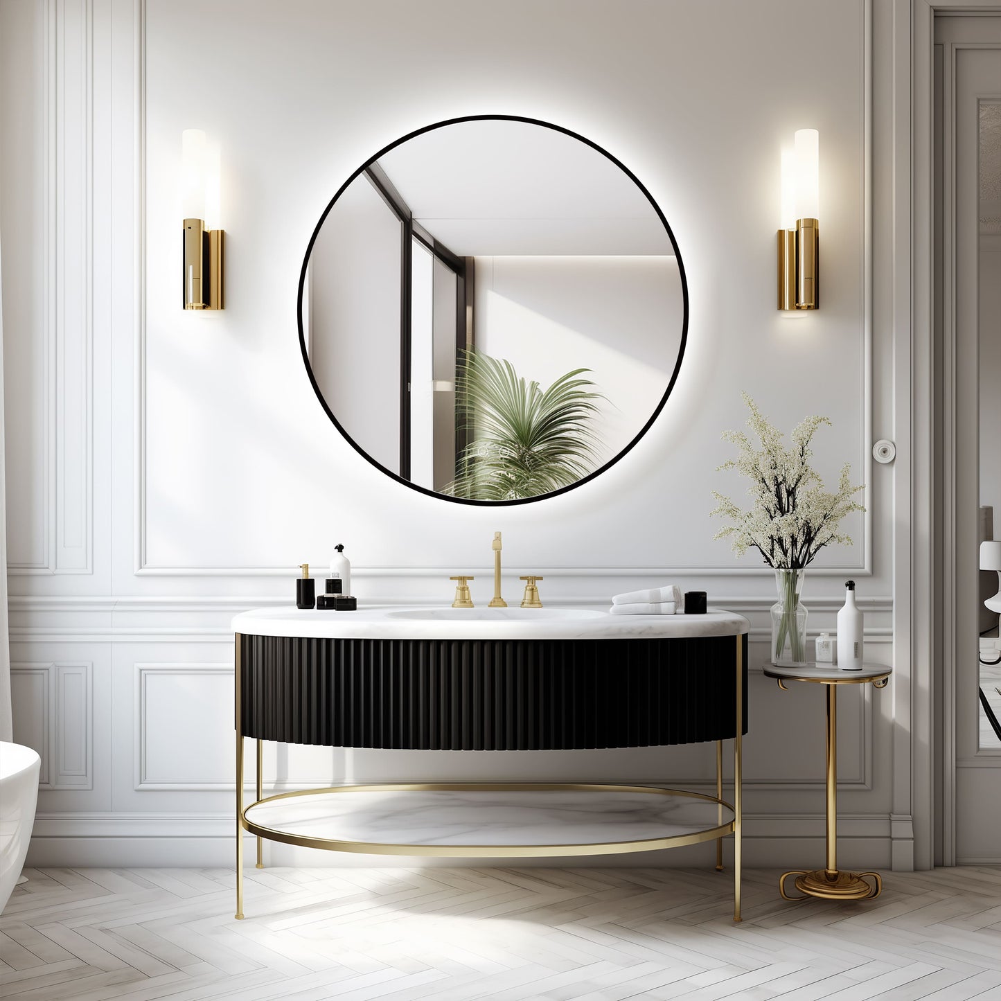 LED spogulis Ares Black