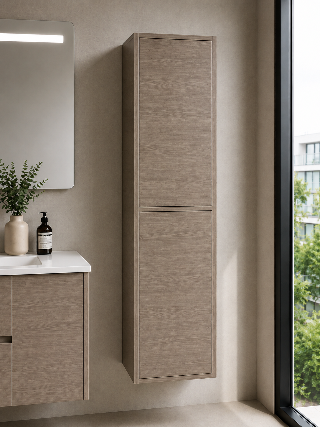 Vannas istabas kolonna FLORENCIA ar divām durvīm 140 cm