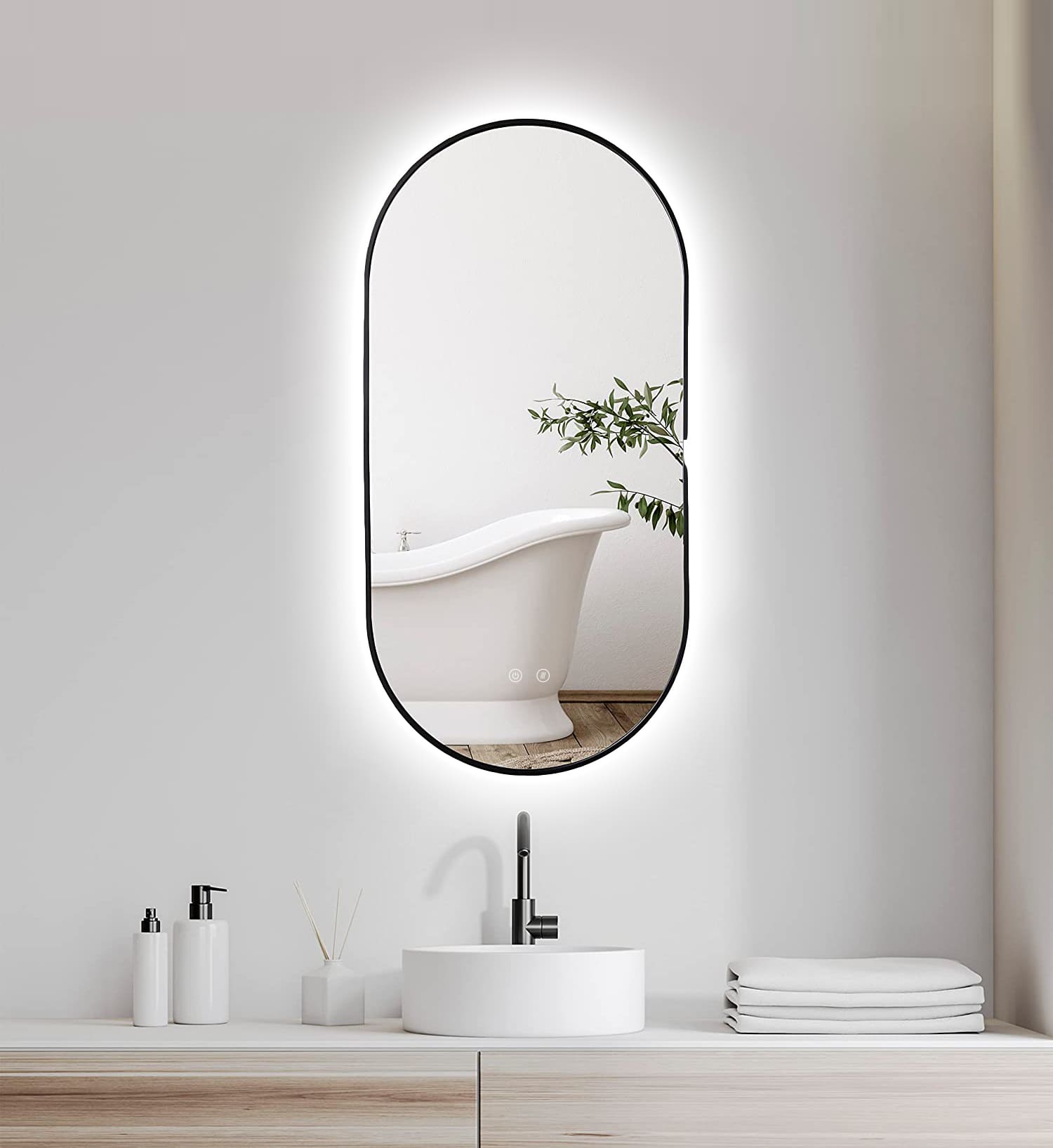 LED spogulis Selene Gold & Black