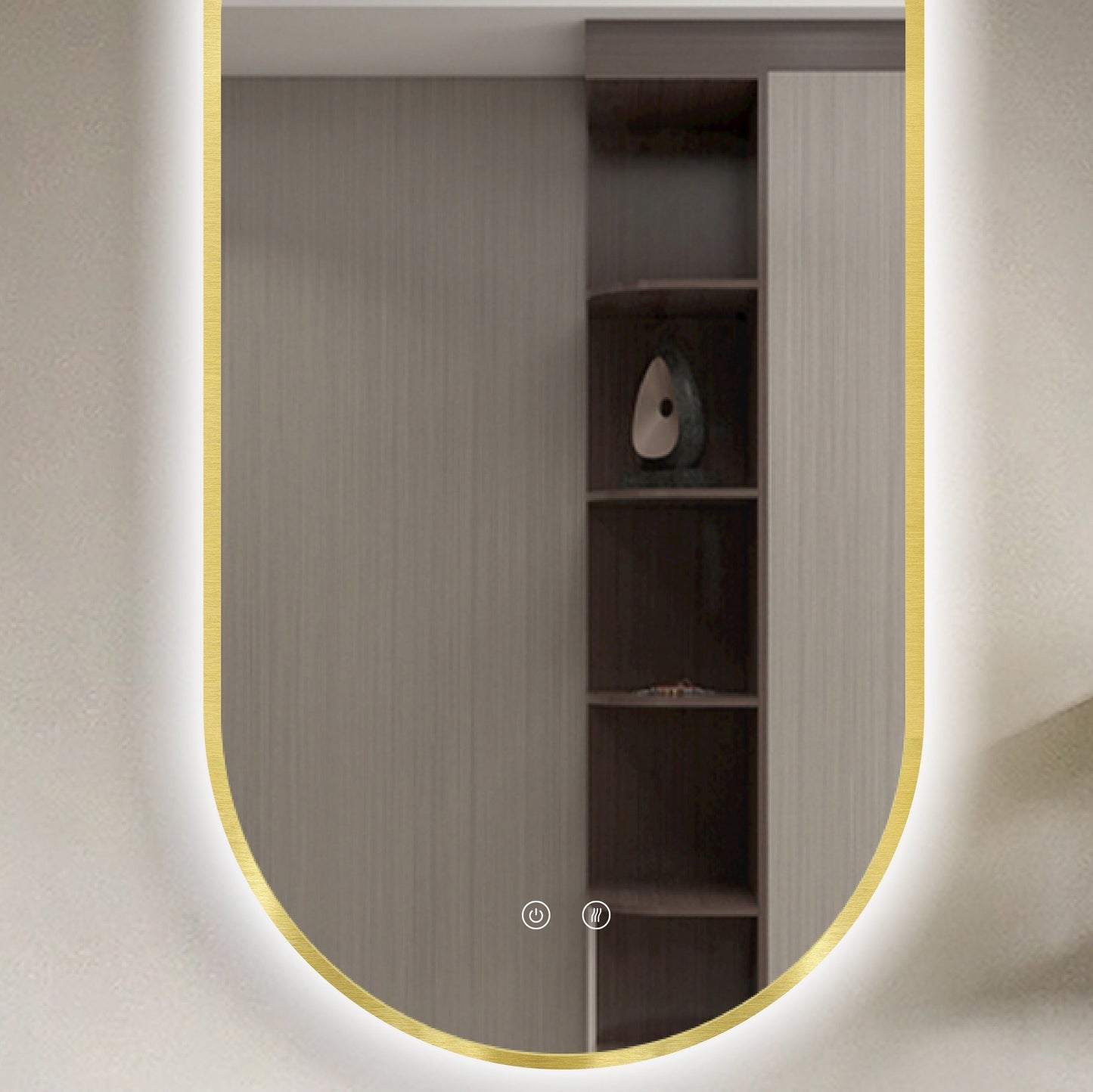 LED spogulis Selene Gold & Black