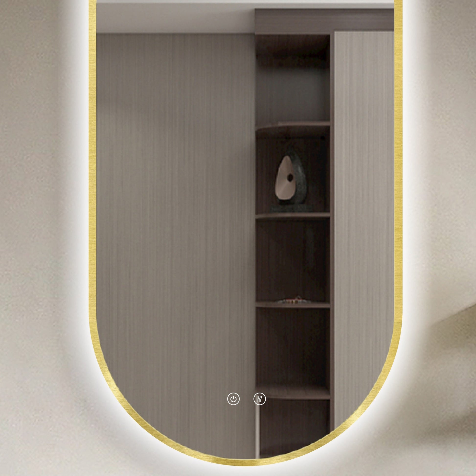 LED spogulis Selene Gold & Black