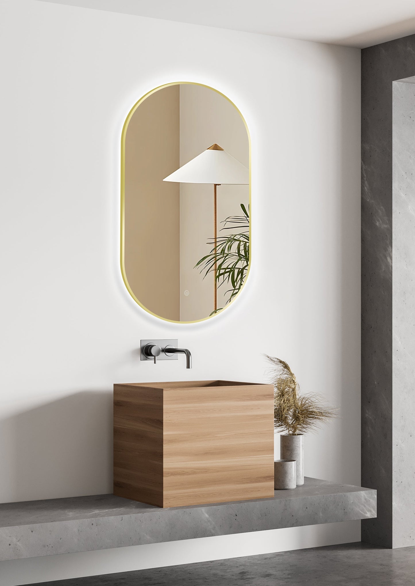 LED spogulis Selene Black