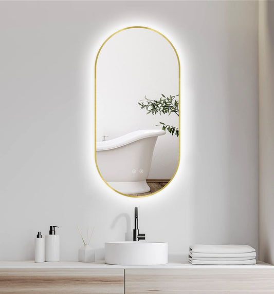 LED spogulis Selene Gold & Black