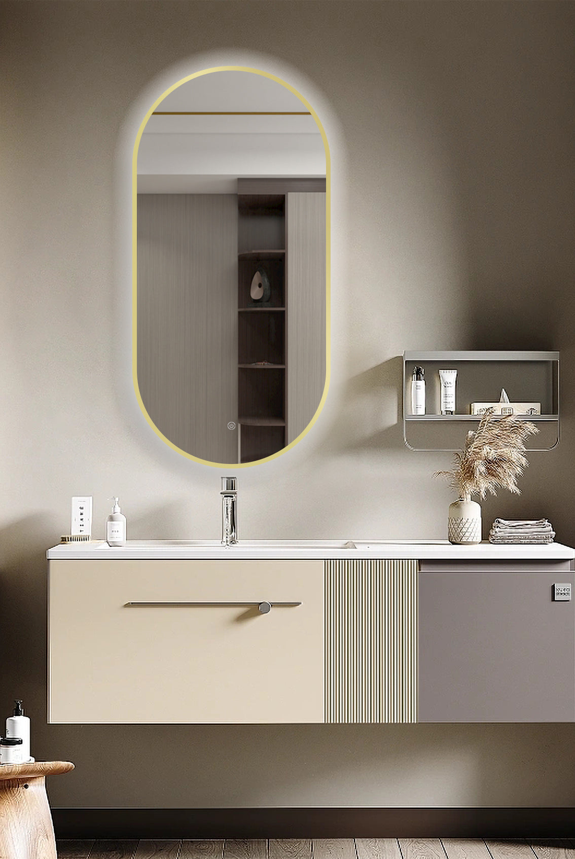 LED spogulis Selene Black